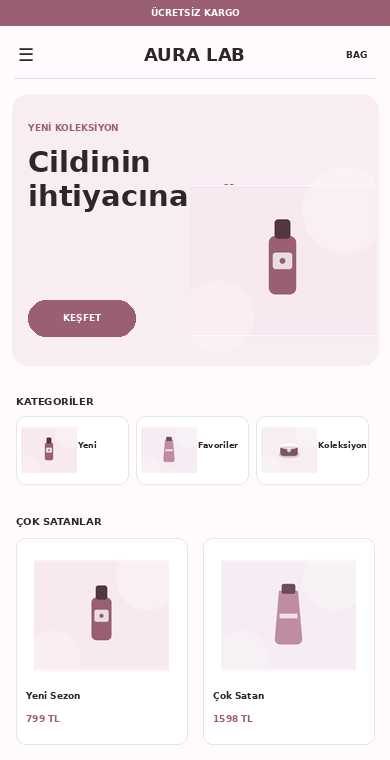 Aura Beauty Luxury 04 mobil mağaza görünümü