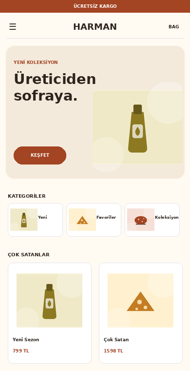 Harvest Gourmet Retail 16 mobil mağaza görünümü