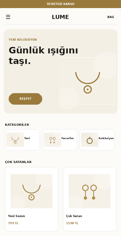Lume Jewelry Luxury 07 mobil mağaza görünümü